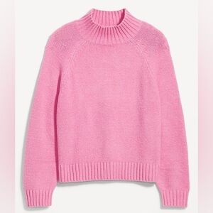 Pink Mock-Neck Sweater